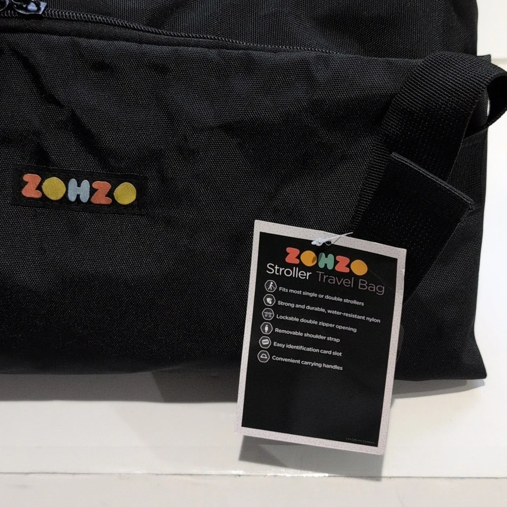 Zohzo StrollerTravel Bag Water Resistant Nylon Black